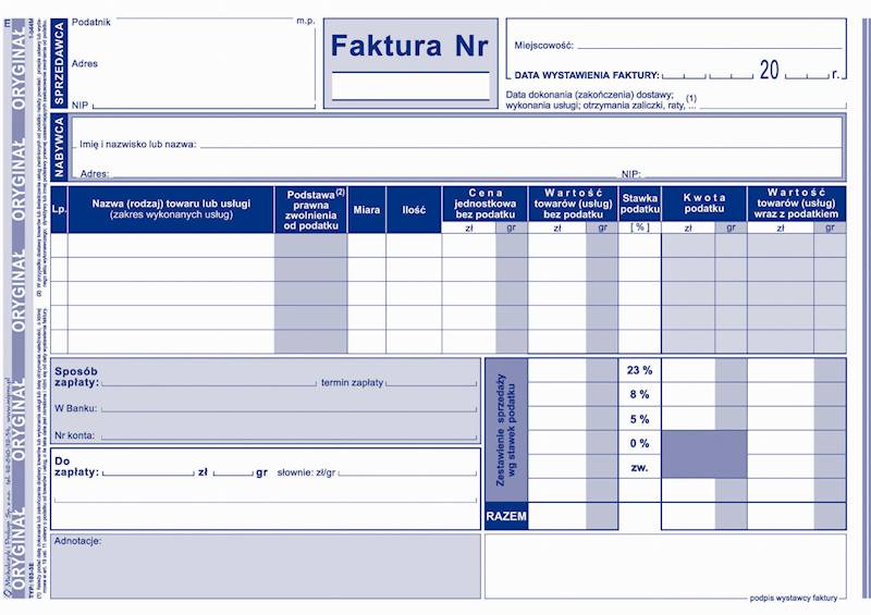 Faktura VAT  A5  Michalczyk i Prokop 1+2