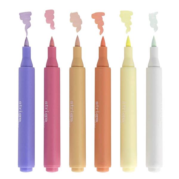 Marker akrylowy Brush  6 kol STRIGO  SSC429
