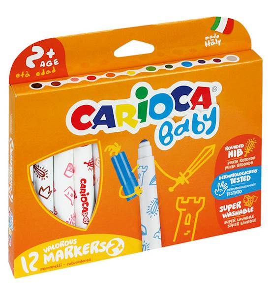 Flamastry 12 kol. CARIOCA Maxi Super Baby