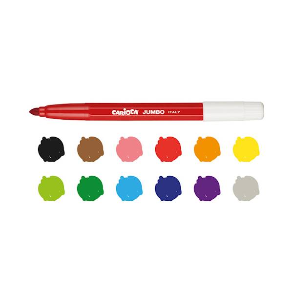 Flamastry 12 kol. Carioca JUMBO