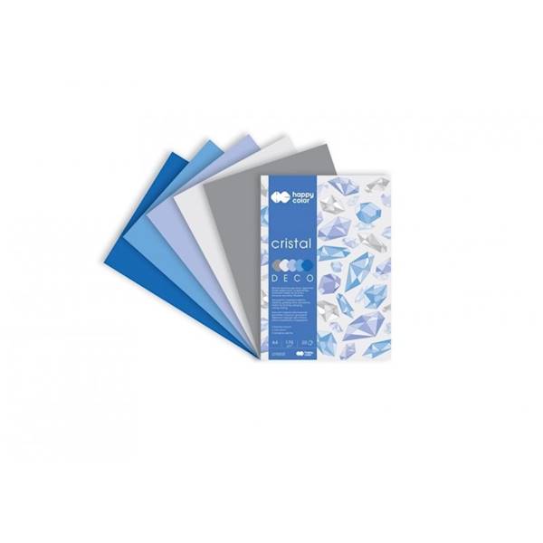 Blok dekoracyjny A4 170g. CRISTAL Happy Color
