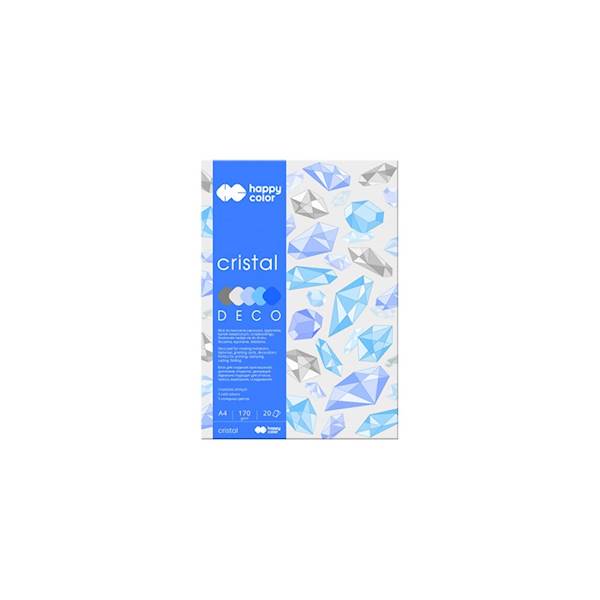 Blok dekoracyjny A4 170g. CRISTAL Happy Color