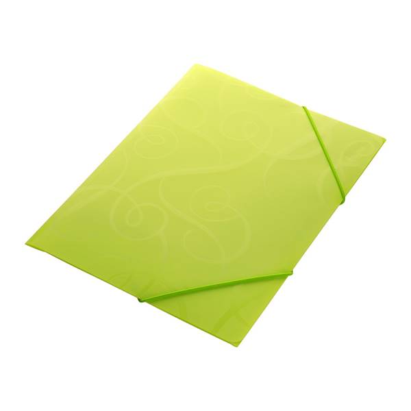 Teczka A4 z gumką plastikowa zielona jasna