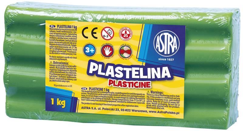 Plastelina ASTRA 1kg. zielona jasna