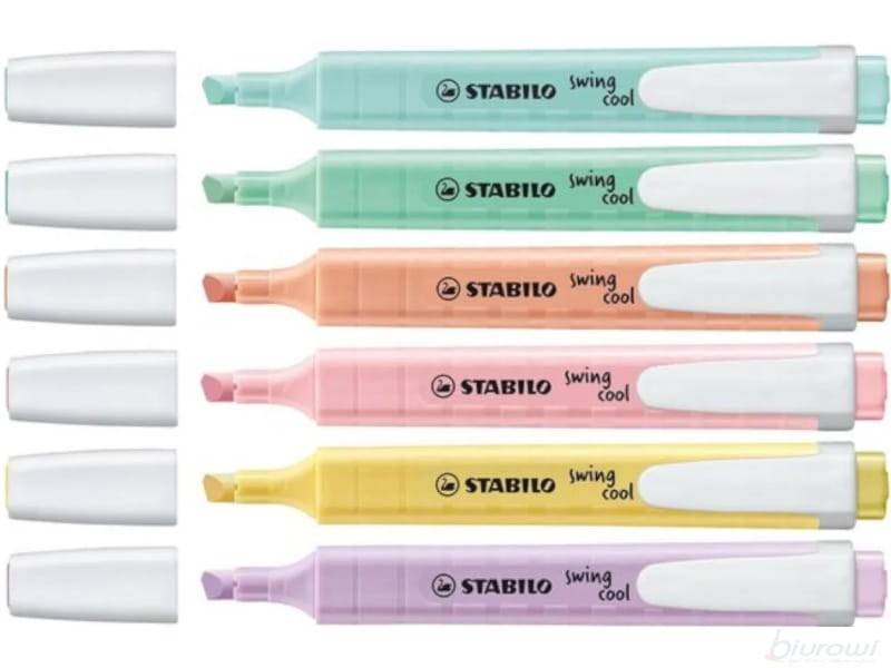 Zakreślacz kpl. (6szt) Stabilo Boss pastel Swing 