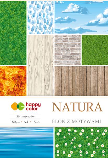 Blok z motywami A4  80g/15k NATURA Happy Color