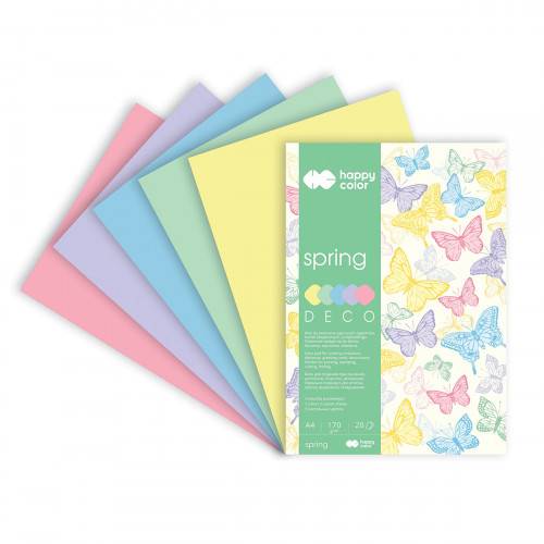 Blok dekoracyjny A4 170g/20k SPRING Happy Color