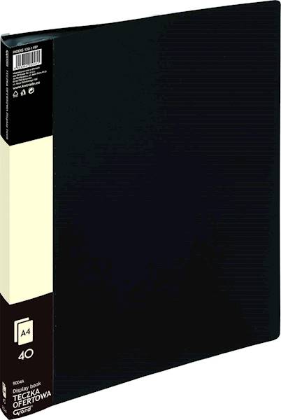 Teczka A4 z koszulkami GRAND-40szt czarna