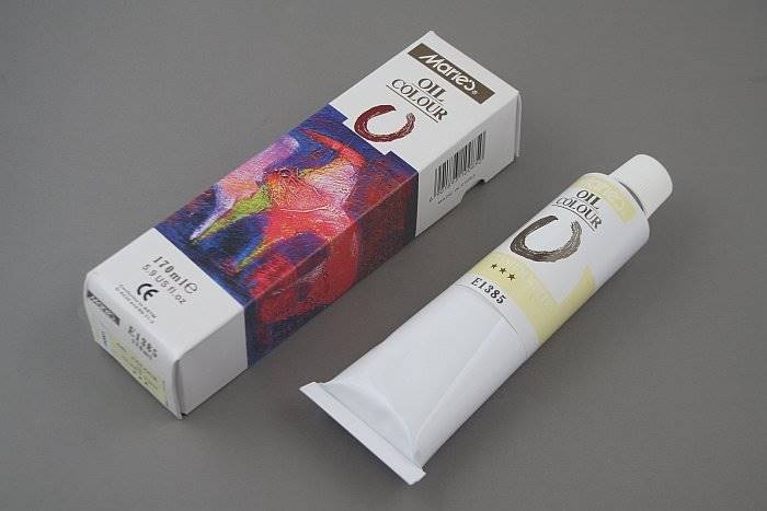Farby olejne tuba 170ml. Maries biała