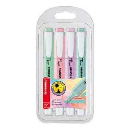 Zakreślacz STABILO BOSS  pastel Swing 4szt