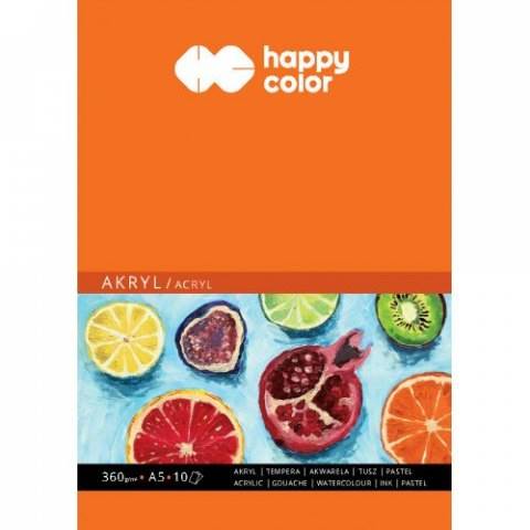 Blok do akrylu A5 360g. Happy Color
