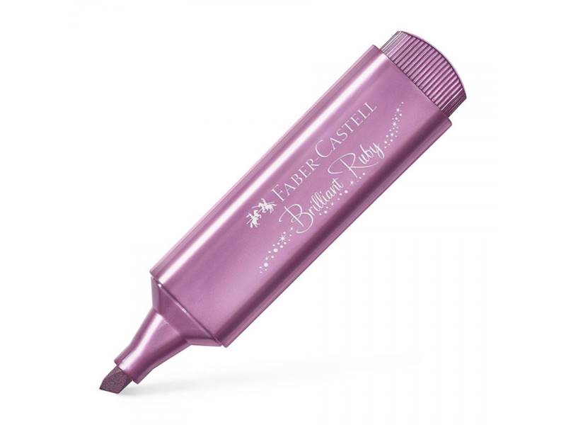 Zakreślacz FABER CASTELL metaliczny rubinowy