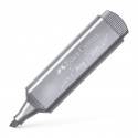 Zakreślacz FABER CASTELL metaliczny srebrny
