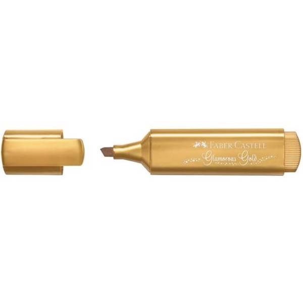Zakreślacz FABER CASTELL metaliczny złoty