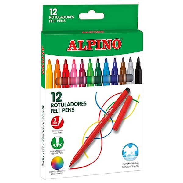 Flamastry 12 kol. ALPINO Classic