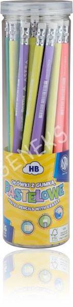 Ołówek ASTRA pastelowy z gumką HB
