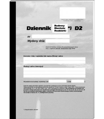 Dziennik budowy D2