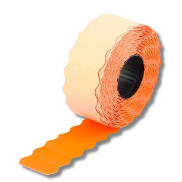 Taśma do metk 2rzęd 26x16mm (5szt) falista pomarań