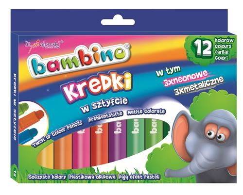 Kredki żelowe 12 kol.  BAMBINO