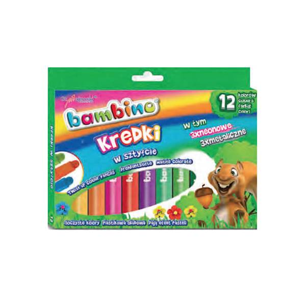 Kredki żelowe 12 kol.  BAMBINO