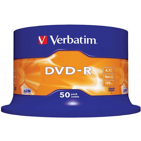 Verbatim DVD-R 16x 4.7GB/120mn (50szt)