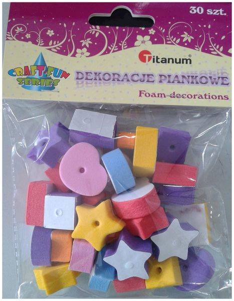 Artykuły dekoracyjne- kształty piankowe