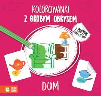 Kolorowanka z grubym obrysem Dom