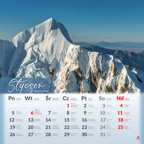 Kalendarz planszowy 33x33