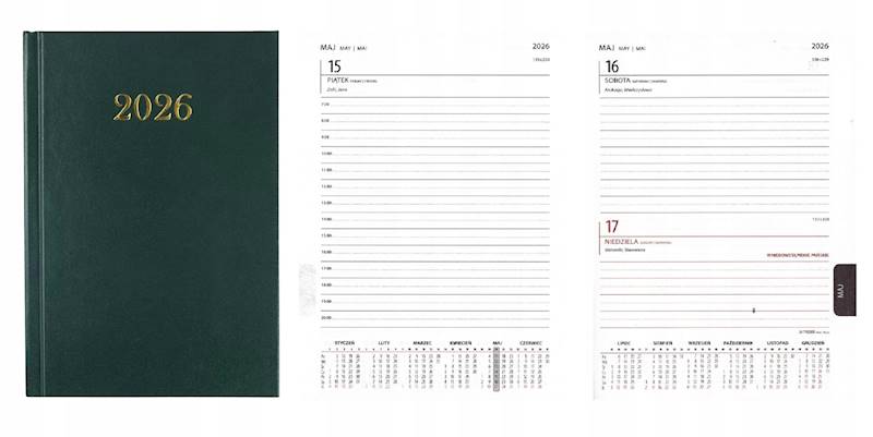 Kalendarz B6  zielony