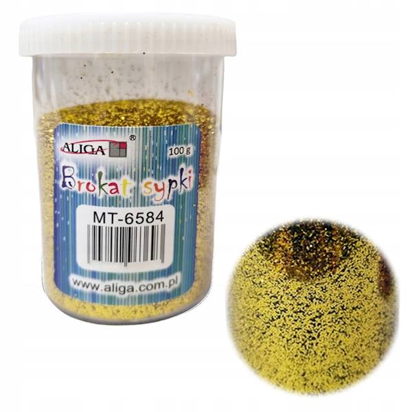 Brokat sypki 100g. złoty