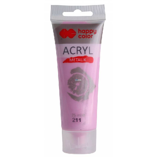 Farby akrylowe   75ml METALIK różowy 211