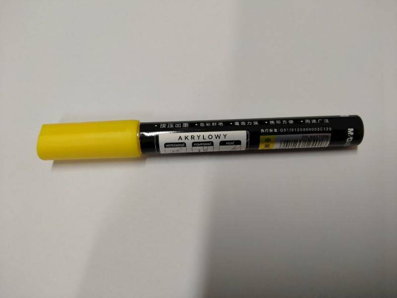 Marker akrylowy 1-2mm jasno żółty M&G
