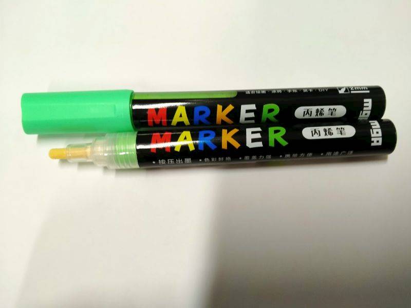 Marker akrylowy 1-2mm zielony neon S050 M&G