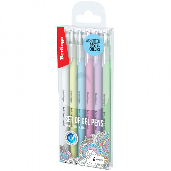 Długopis Berlingo żelowy 0.8 mm Pastel 6 kolorów