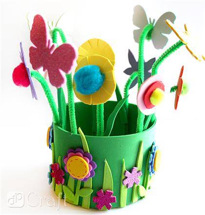 Naklejki z pianki tulipany i motyle 92szt