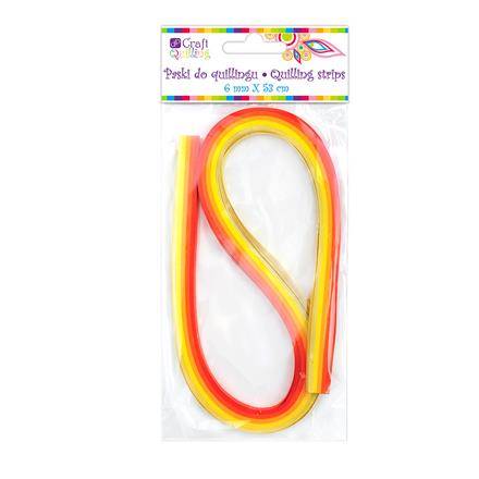 Paski do quillingu  6mm Odcienie Czerwieni100szt 