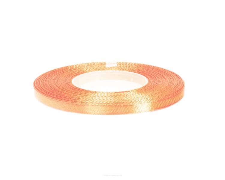 Wstążka mat. satynowa  6mm/32m łososiowa