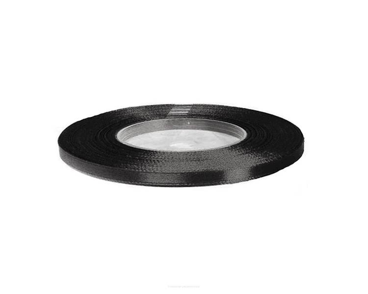 Wstążka mat. satynowa  6mm/32m czarna