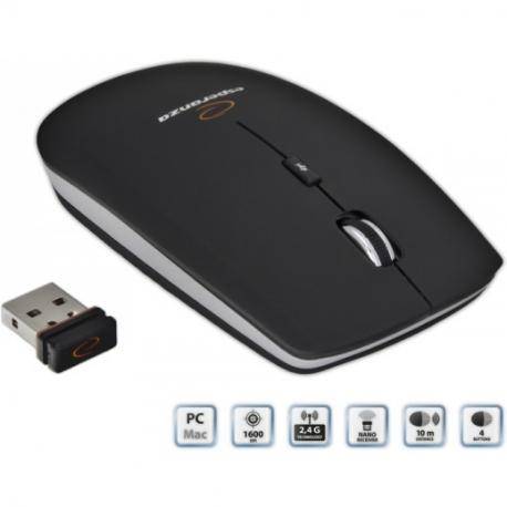 Mysz bezprzewodowa SATURN czarna EM120K
