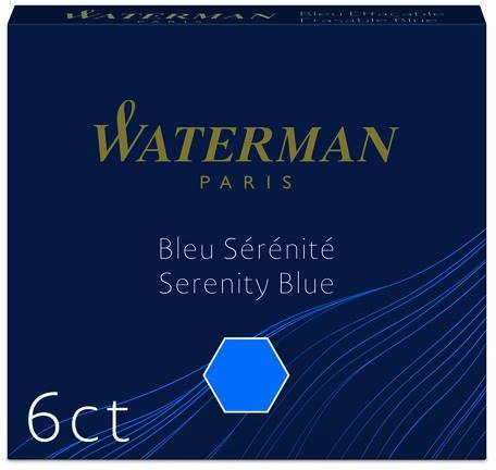 Naboje WATERMAN 6szt. do piór wiecznych niebieskie