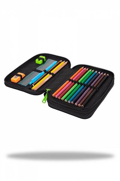 Piórnik dwukomorowy z wyposażeniem CoolPack
