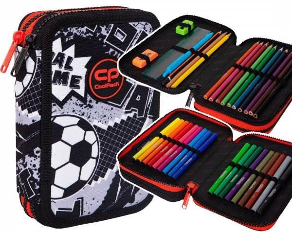 Piórnik dwukomorowy z wyposażeniem CoolPack