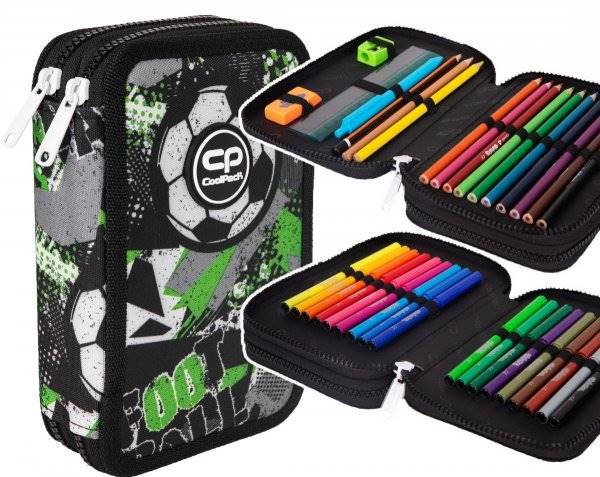 Piórnik dwukomorowy z wyposażeniem CoolPack