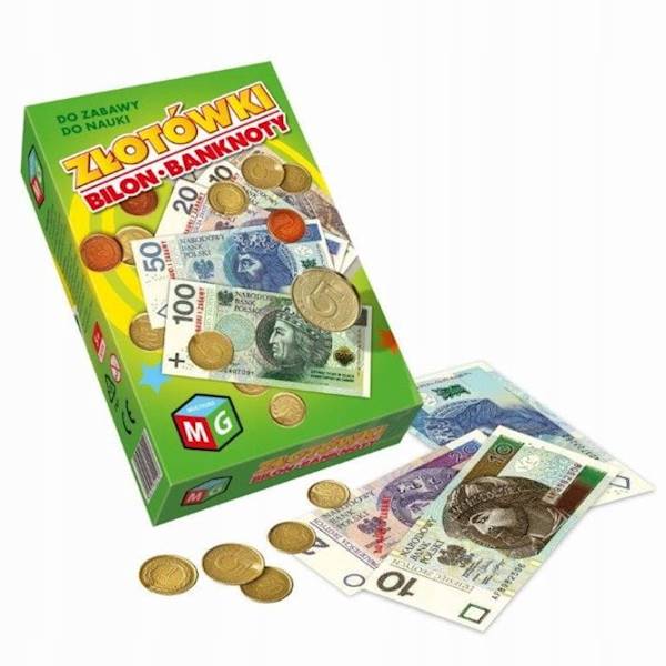 Pieniądze edukacyjne - banknoty i monety