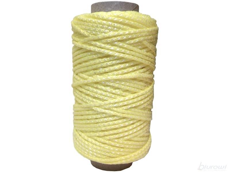 Sznurek techniczny 50mb  żółty TRES