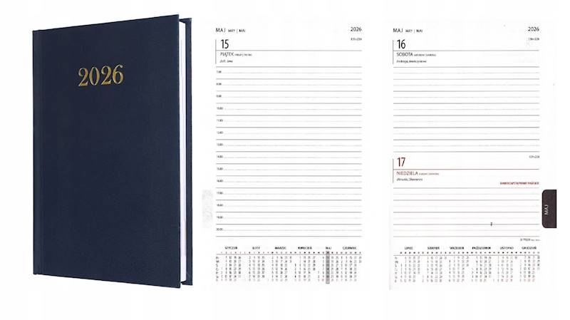 Kalendarz B6  granatowy