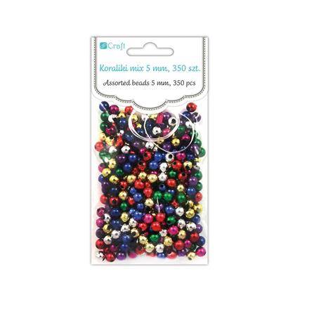 Koraliki 5mm 40g METALICZNE mix 