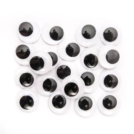 Ruchome oczka  2cm 20szt samoprzylepne 