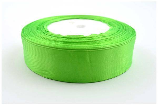 Wstążka mat. satynowa 25mm/32m zielona jasna