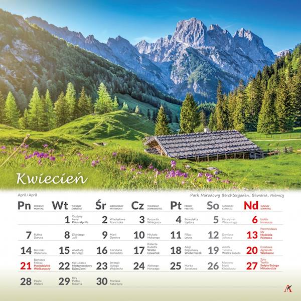 Kalendarz planszowy 33x33 